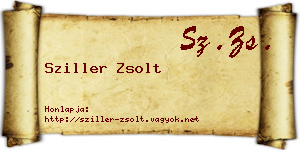 Sziller Zsolt névjegykártya